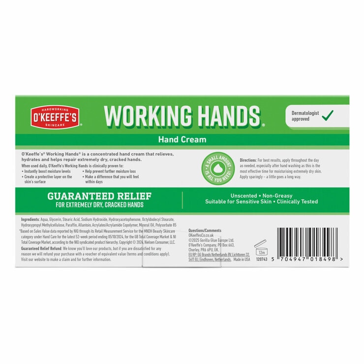 O’Keeffe’s Working Hands Cream, 2 x 193ml