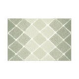 Mon Chateau Diamond Plush Bath Mat in Green, 60 x 91 cm
