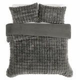FRYE Faux Fur Grey 3 Piece Comforter Set FRYE Faux Fur Grey 3 Piece Comforter Set