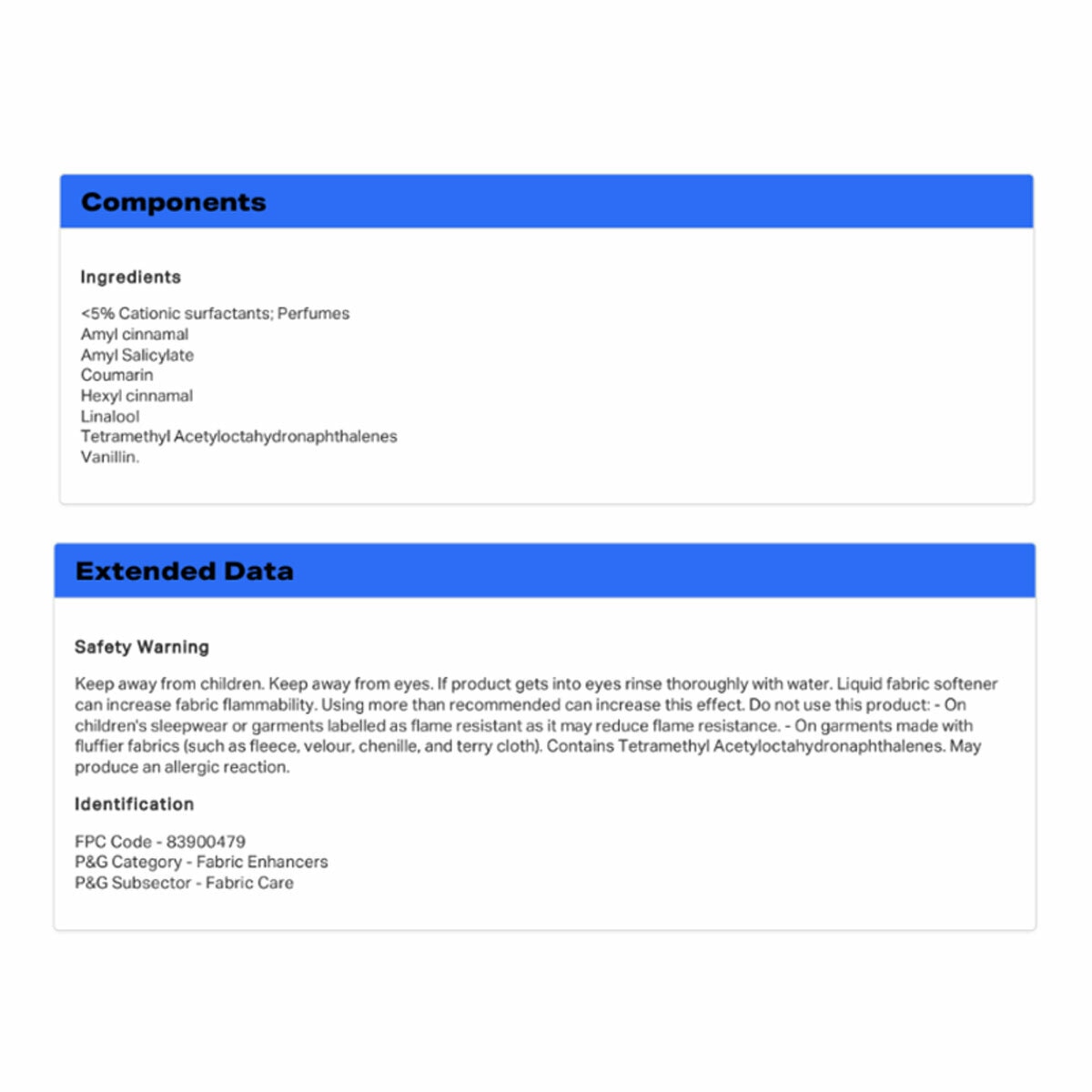 Product Information