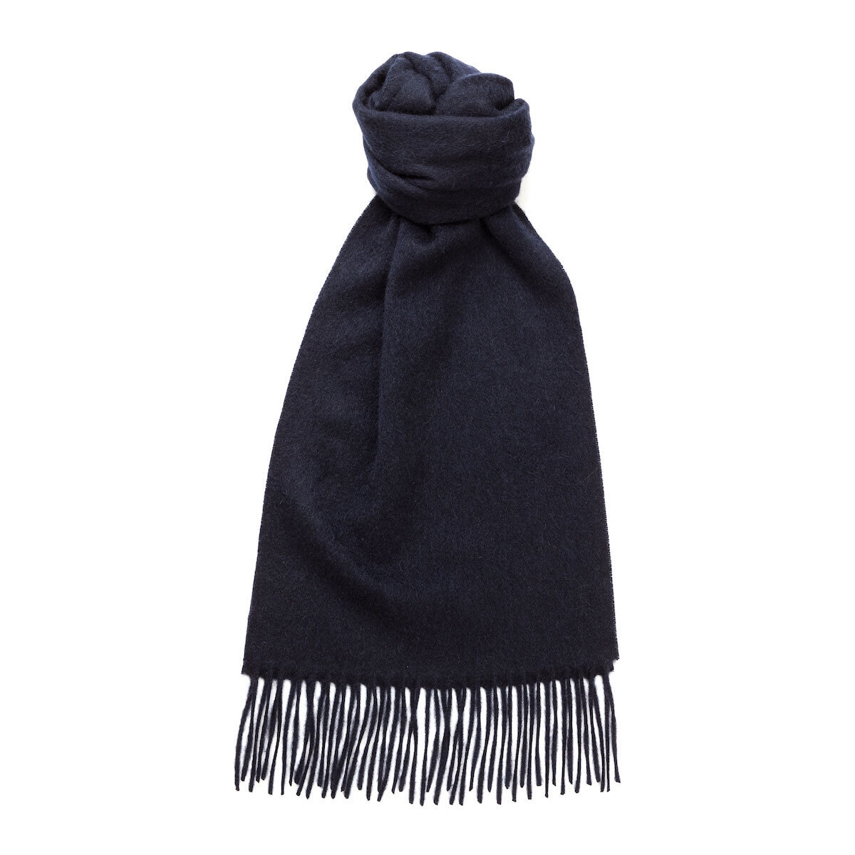 Glen Isla Plain Cashmere Scarf, Navy Costco UK