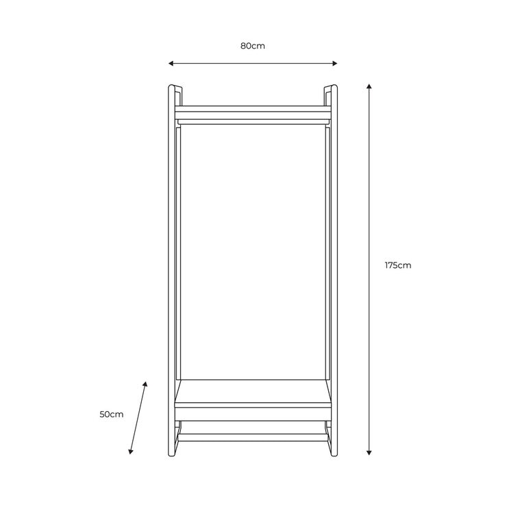 Gallery Craft Oak Open Wardrobe