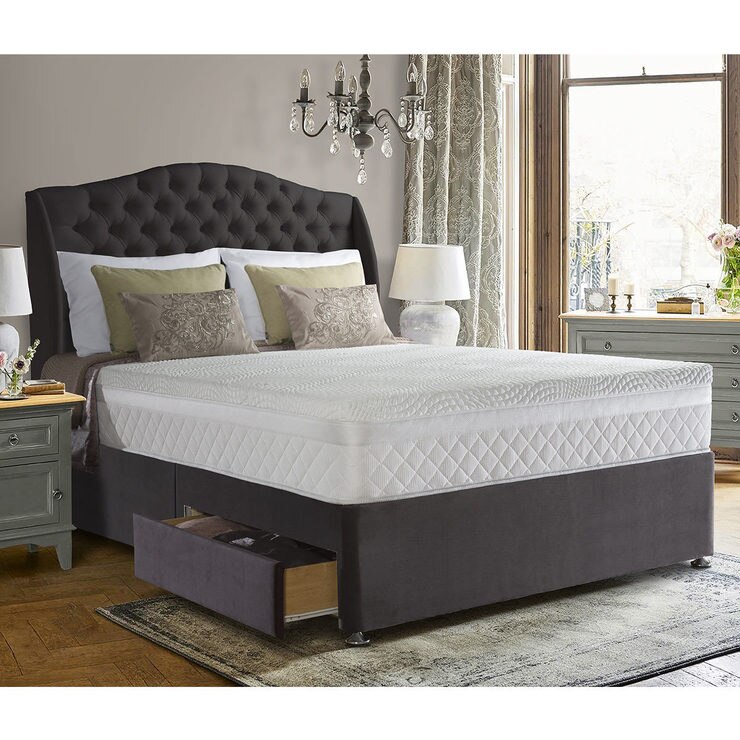 Sealy Richmond Peat Brown Fabric Full Height Headboard in 3 Sizes Costco UK