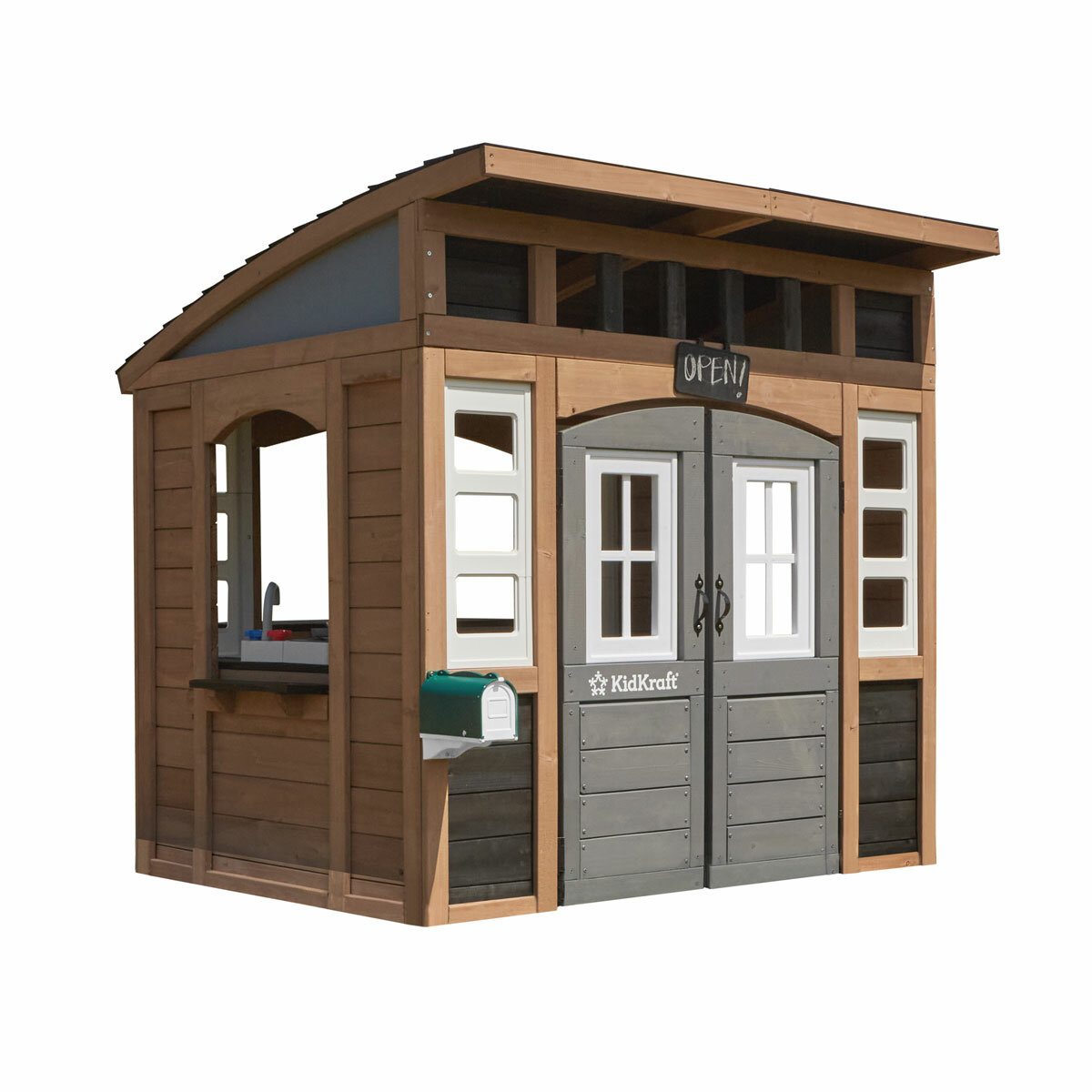 Studio image of the KidKraft Sunny Bluff Outdoor Playhouse Studio image of the KidKraft Sunny Bluff Outdoor Playhouse