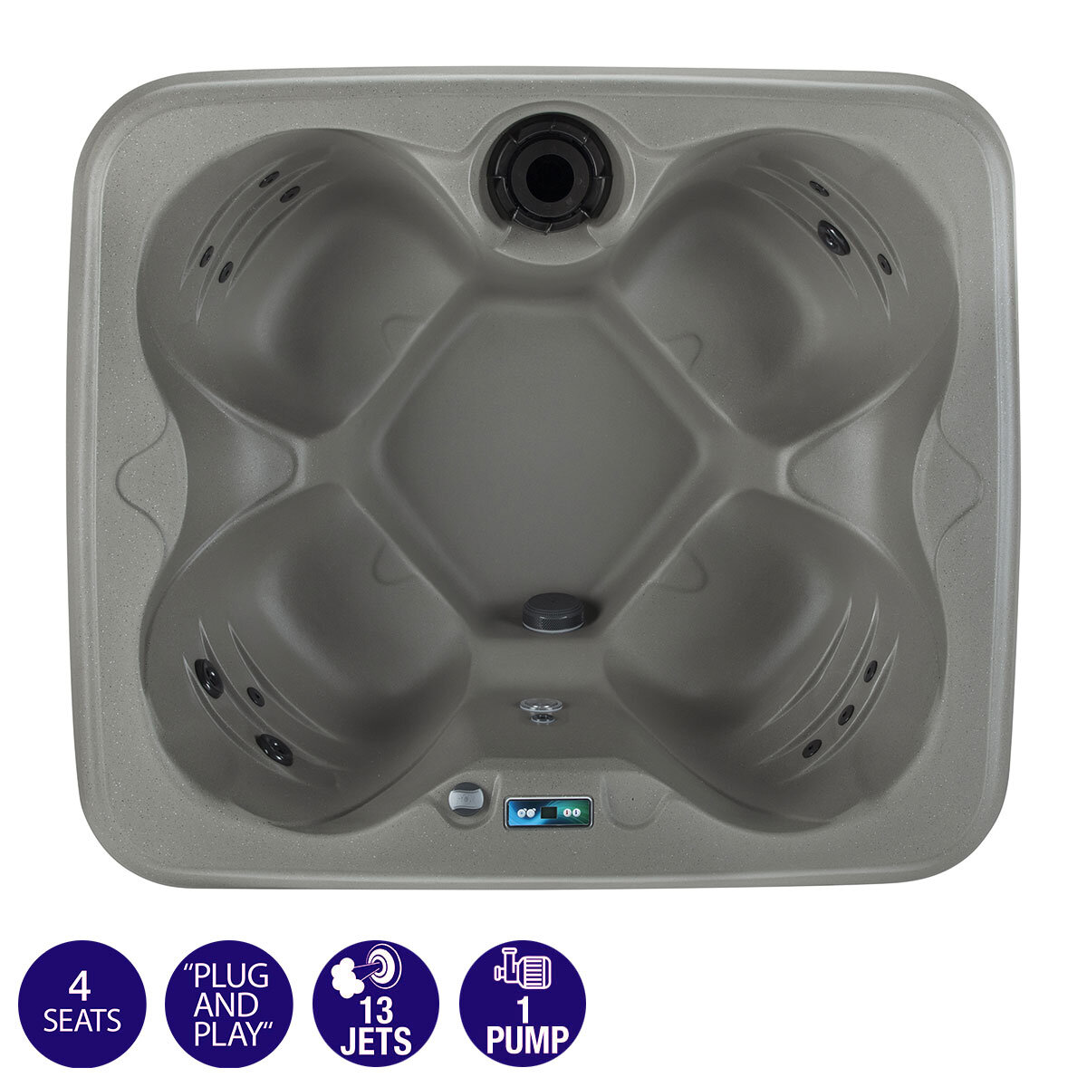 California Spa 13-Jet Malibu Roto Molded 4 Person Hot Tub in Grey - Delivered and Installed