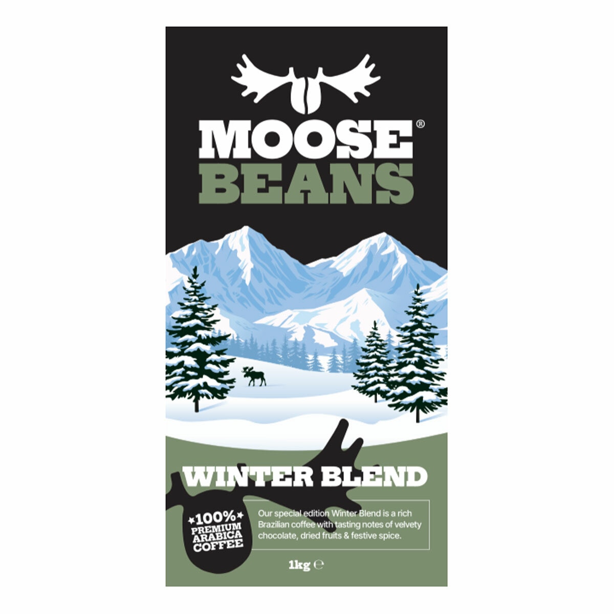 Moose Beans Winter Blend Coffee Beans, 1kg