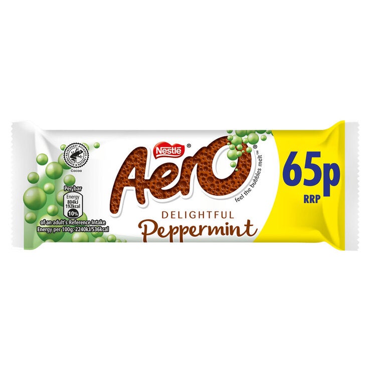 Nestle Aero Bubble Peppermint Chocolate Bar PMP,36g Nestle Aero Bubble Peppermint Chocolate Bar PMP,36g