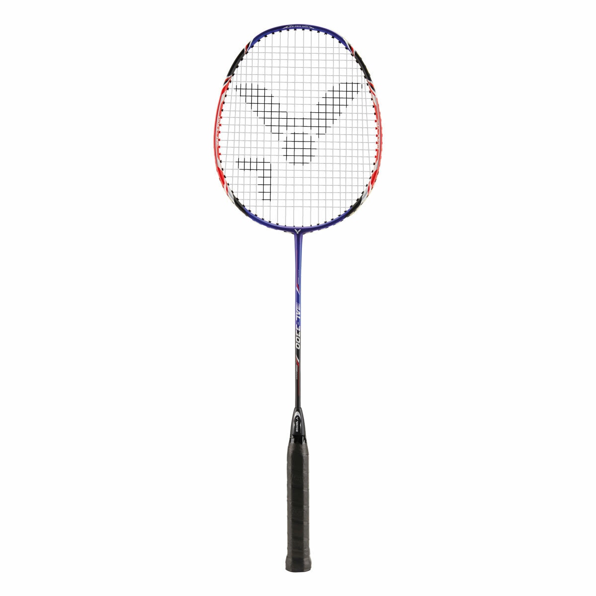 Studio image showing one of the badminton rackets Studio image showing one of the badminton rackets