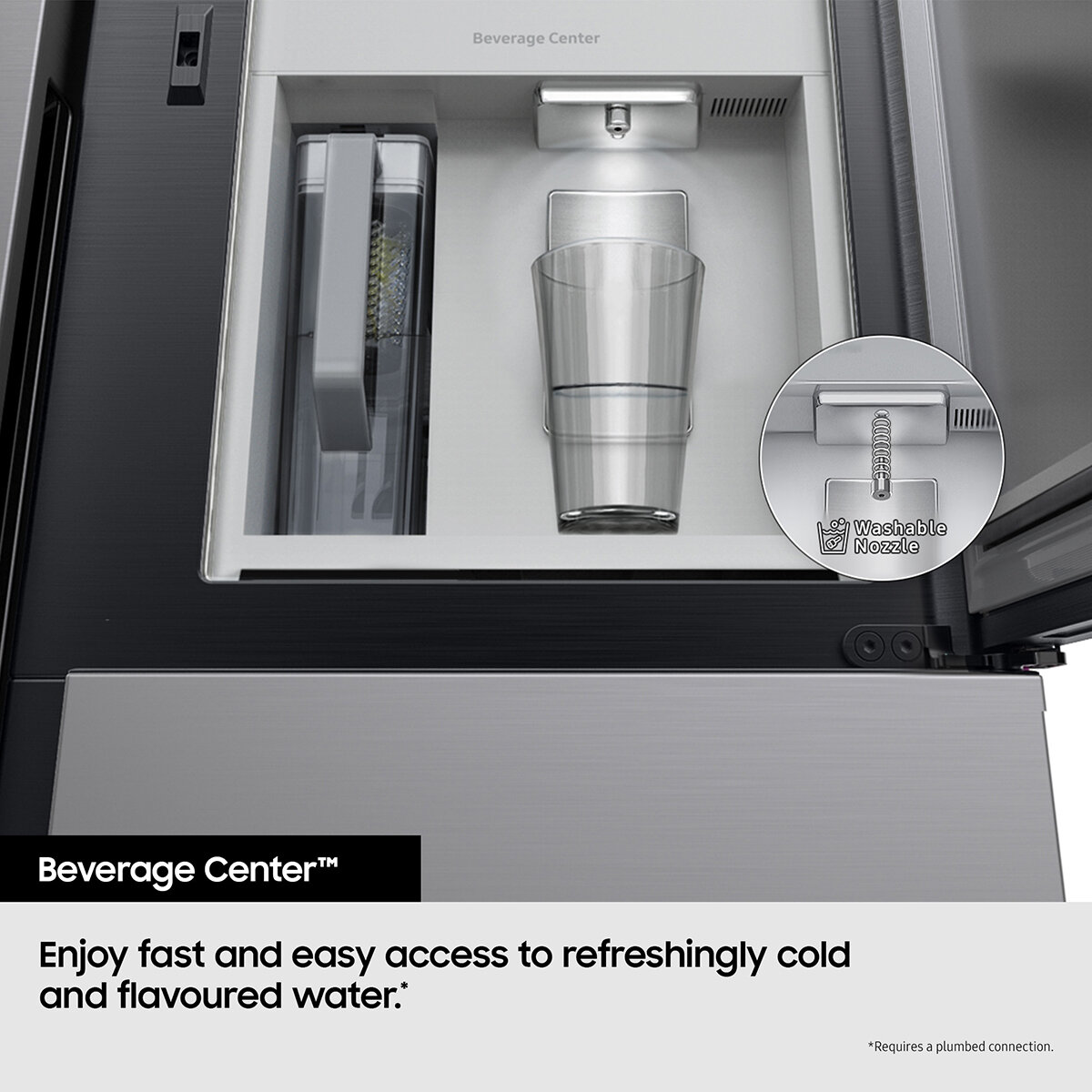 Samsung Series 9, RF65DG960ESREU Smart Multi Door Fridge Freezer, E Rated in Silver