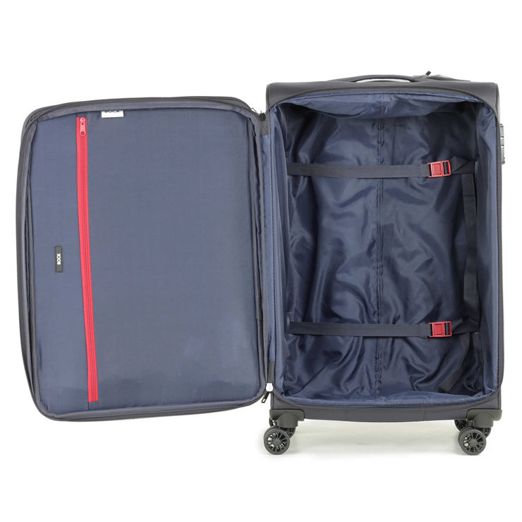 Rock DeluxeLite 3 Piece Softside Expandable Suitcase Set in Navy