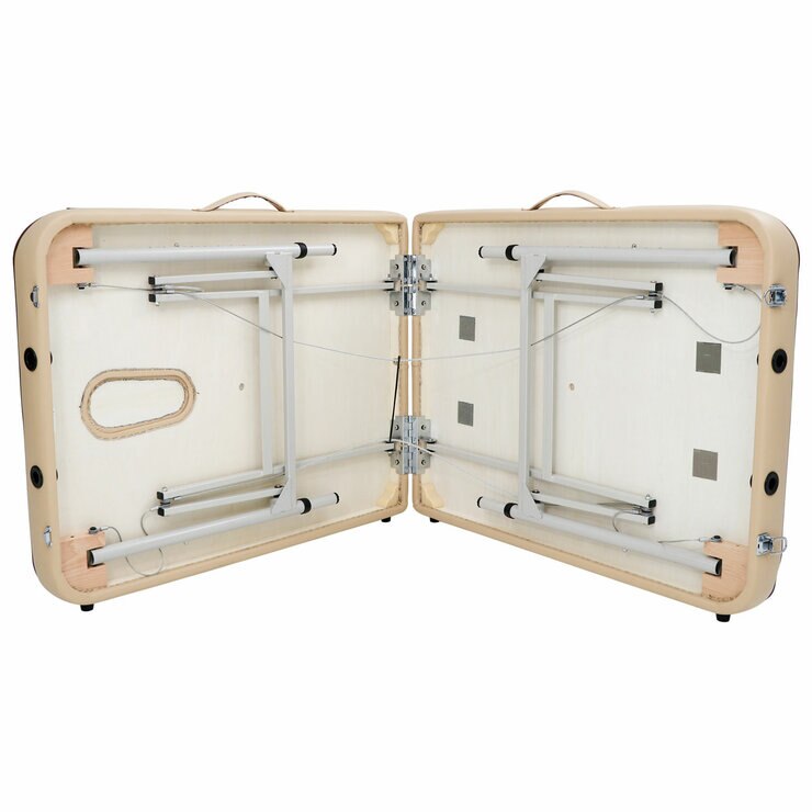 Studio image of the underside of the massage table