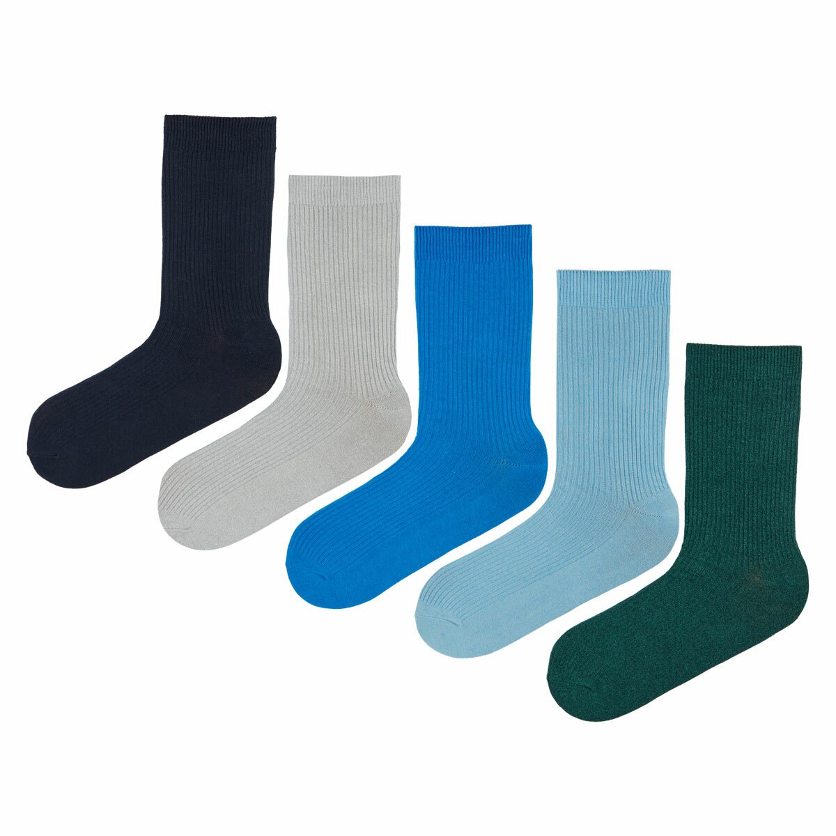 Jeff Banks Men's Ribbed Sock 10 Pack in Blue