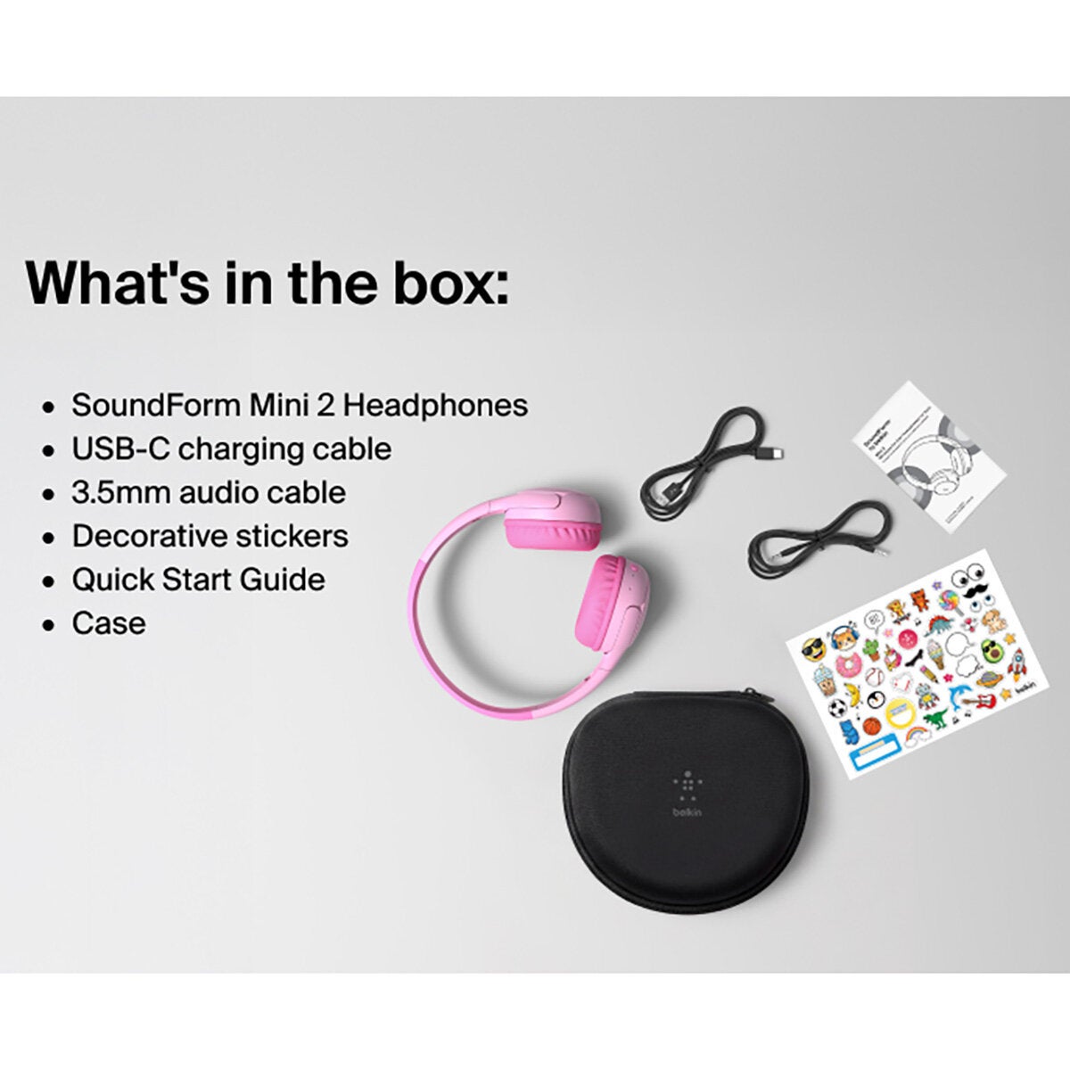Buy Belkin Soundform Mini 2 Wireless Kids Headphones with Travel Case in Pink at Costco.co.uk Buy Belkin Soundform Mini 2 Wireless Kids Headphones with Travel Case in Pink at Costco.co.uk
