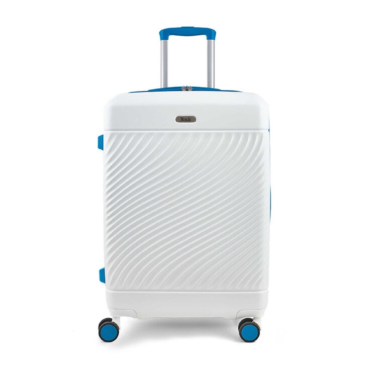 ROCK Love Island Medium Suitcase White / Blue ROCK Love Island Medium Suitcase White / Blue