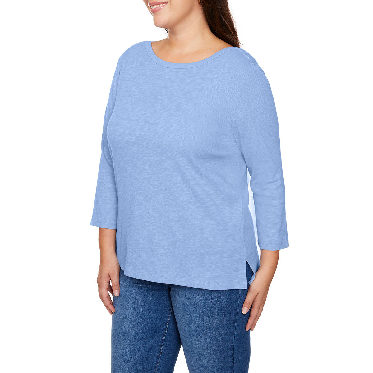 Kirkland Signature Ladies Boatneck Tee in Blue