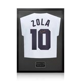 Gianfranco Zola Signed Framed Parma Calcio Football Shirt in 2 Options: White or Black Mount Gianfranco Zola Signed Framed Parma Calcio Football Shirt in 2 Options: White or Black Mount
