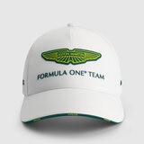 Aston Martin F1 Team Unisex White Baseball Cap 2025, One Size in White