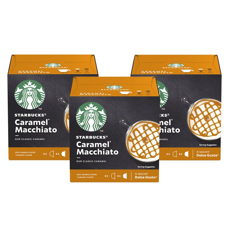 Nescafé Dolce Gusto Starbucks Caramel Macchiato Coffee Pods 18 Servings Costco Uk Nescafé Dolce Gusto Starbucks Caramel, Starbucks Coffee Tablets