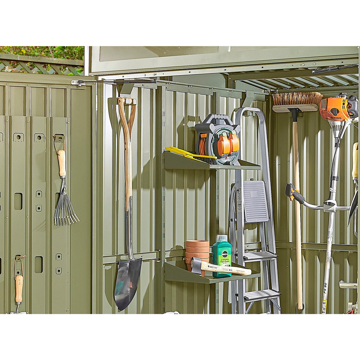 Hixon Shed 5ft 11" x 6ft (1.8m x 1.84m) In Green