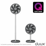 Front profile of Duux Rize Fan in Charcoal