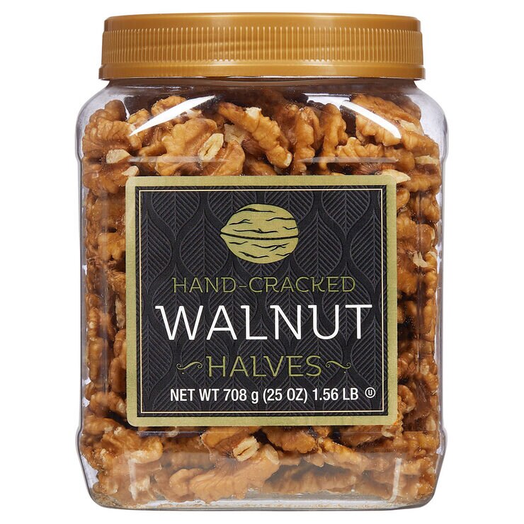 Hand Cracked Walnut Halves, 708g Costco UK