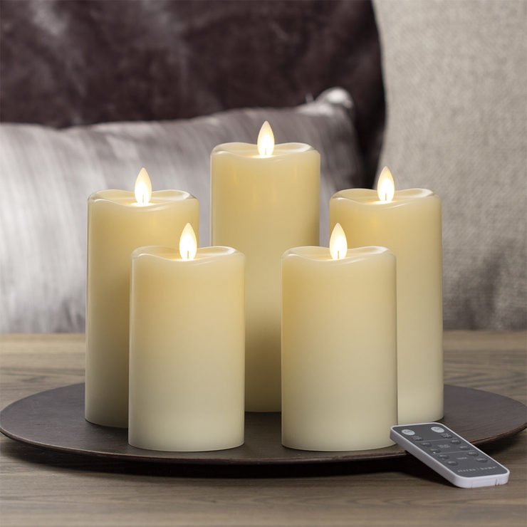 Mirage LED Wax Candles with Remote & Timers, 5 Pack Costco UK