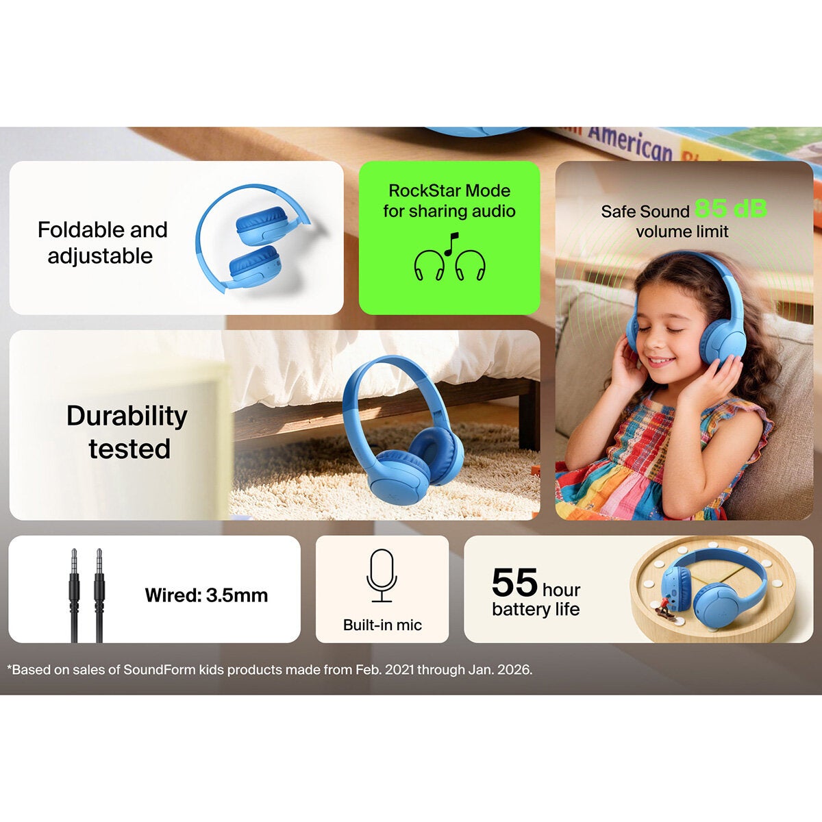 Buy Belkin Soundform Mini 2 Wireless Kids Headphones with Travel Case in Blue at Costco.co.uk Buy Belkin Soundform Mini 2 Wireless Kids Headphones with Travel Case in Blue at Costco.co.uk
