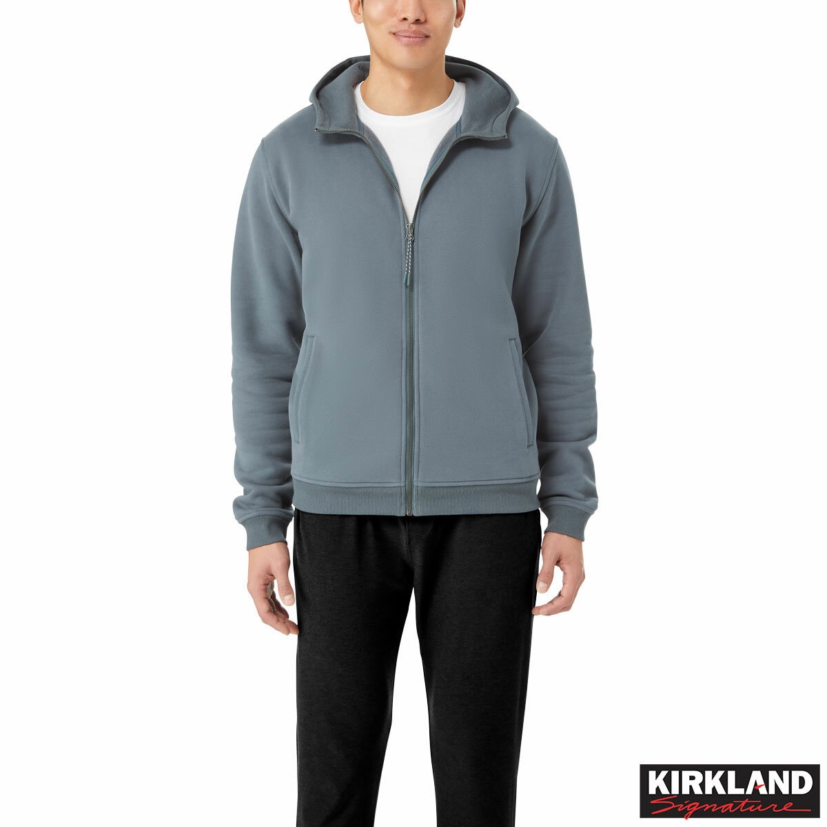 Kirkland Signature Mens Full Zip Hoody in Blue