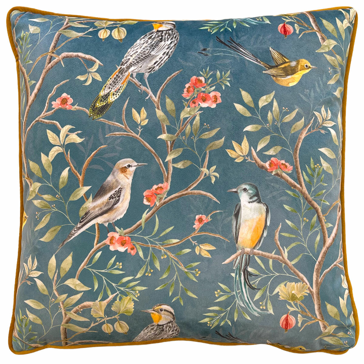Wylder Chinoiserie Feather Fill Cushion 2 Pack in 2 Colours, 43 x 43 cm