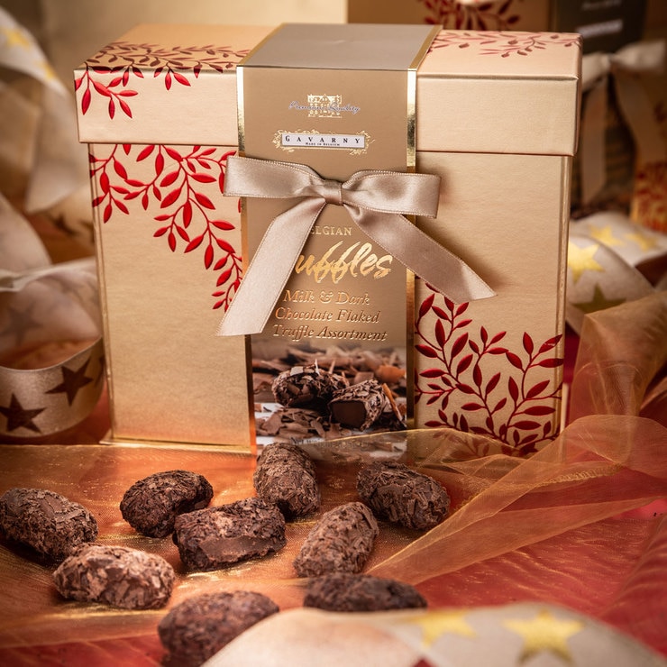 Gavarny Flaked Belgian Chocolate Truffles, 525g in Gold Costco UK