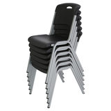 Lifetime Stacking Chair - 14 Pack, with 1 Chair Trolley