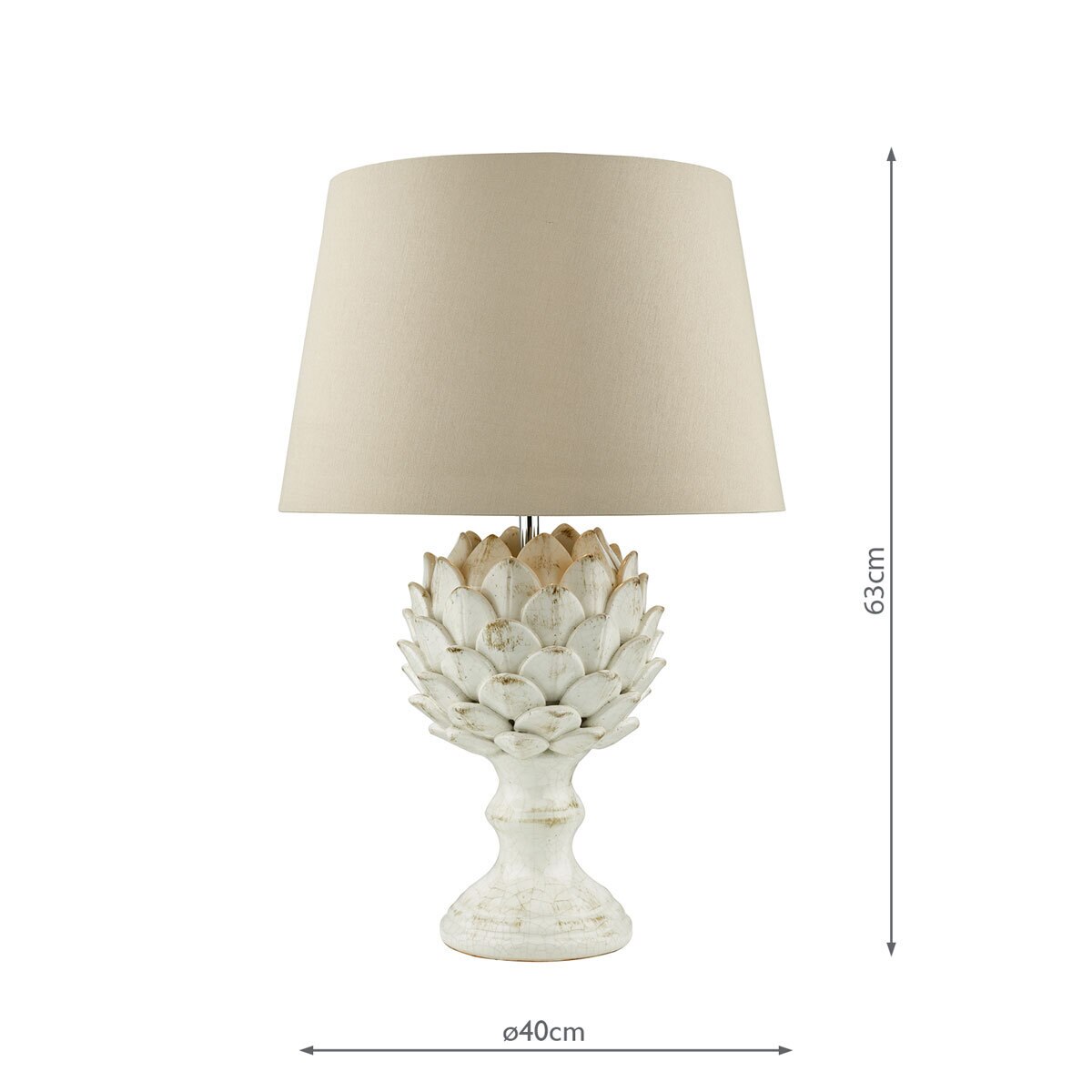 Orris Artichoke Ceramic Table Lamp