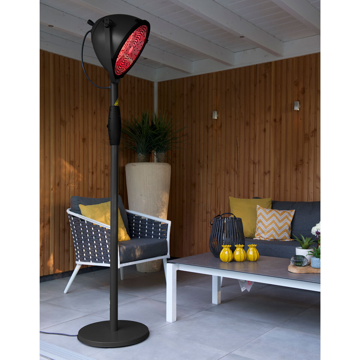 SunRed Indus Ultra 1.2m Smart Electric 2,100W Standing Patio Heater
