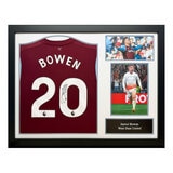 Jarrod Bowen Signed Framed West Ham United Football Shirt Jarrod Bowen Signed Framed West Ham United Football Shirt
