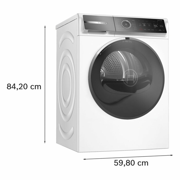 Bosch WRB247C9GB, Series 8, 9kg, Heat Pump Tumble Dryer A+++ Rating in White
