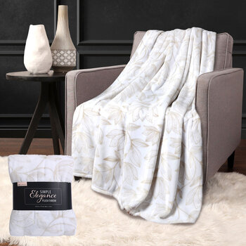 Life Comfort Printed Plush Throw in 2 Colours, 152 x 177 cm