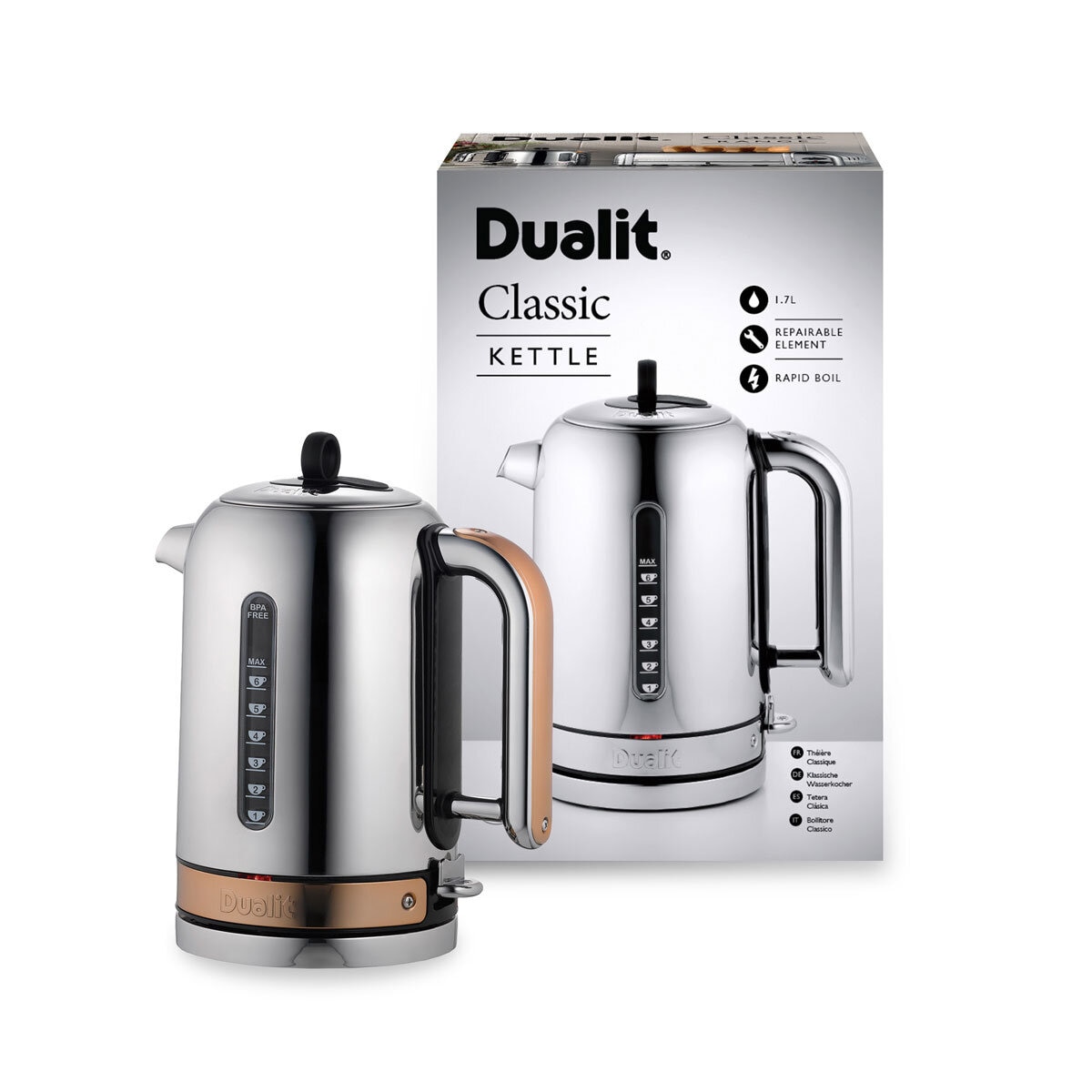 Dualit Classic Copper Kettle and Box