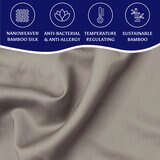 Luff 700 Thread Count 100% Organic Bamboo Pillowcases 2 Pack Dark Grey 6