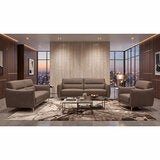 Nicoletti Jupiter Taupe Leather Large 2 Seater Sofa Nicoletti Jupiter Taupe Leather Large 2 Seater Sofa