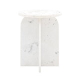 Gallery Amalfi White Marble Side Table