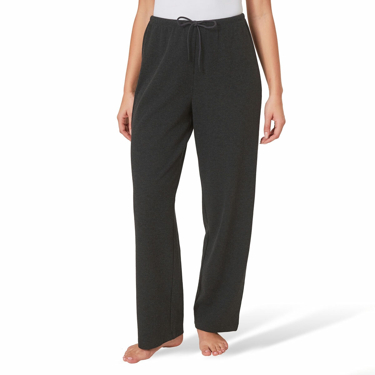 Well + Home Ladies 3 Piece Waffle Lounge Set in Black