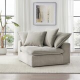 Aiden & Ivy Sereen Beige Fabric Corner Chair