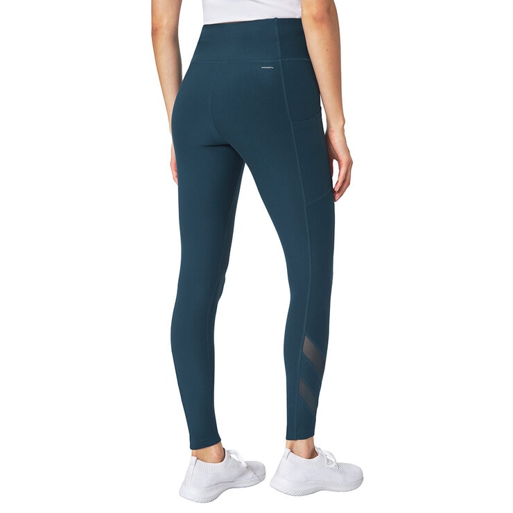 Mondetta Active High Waisted Active Tight with Mesh in Blue - Extra Large