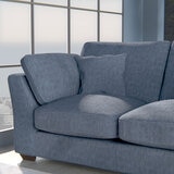 Selsey Blue Fabric 2 Seater Sofa