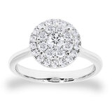 0.62ctw Round Brilliant Cut Diamond Ring, 18ct White Gold