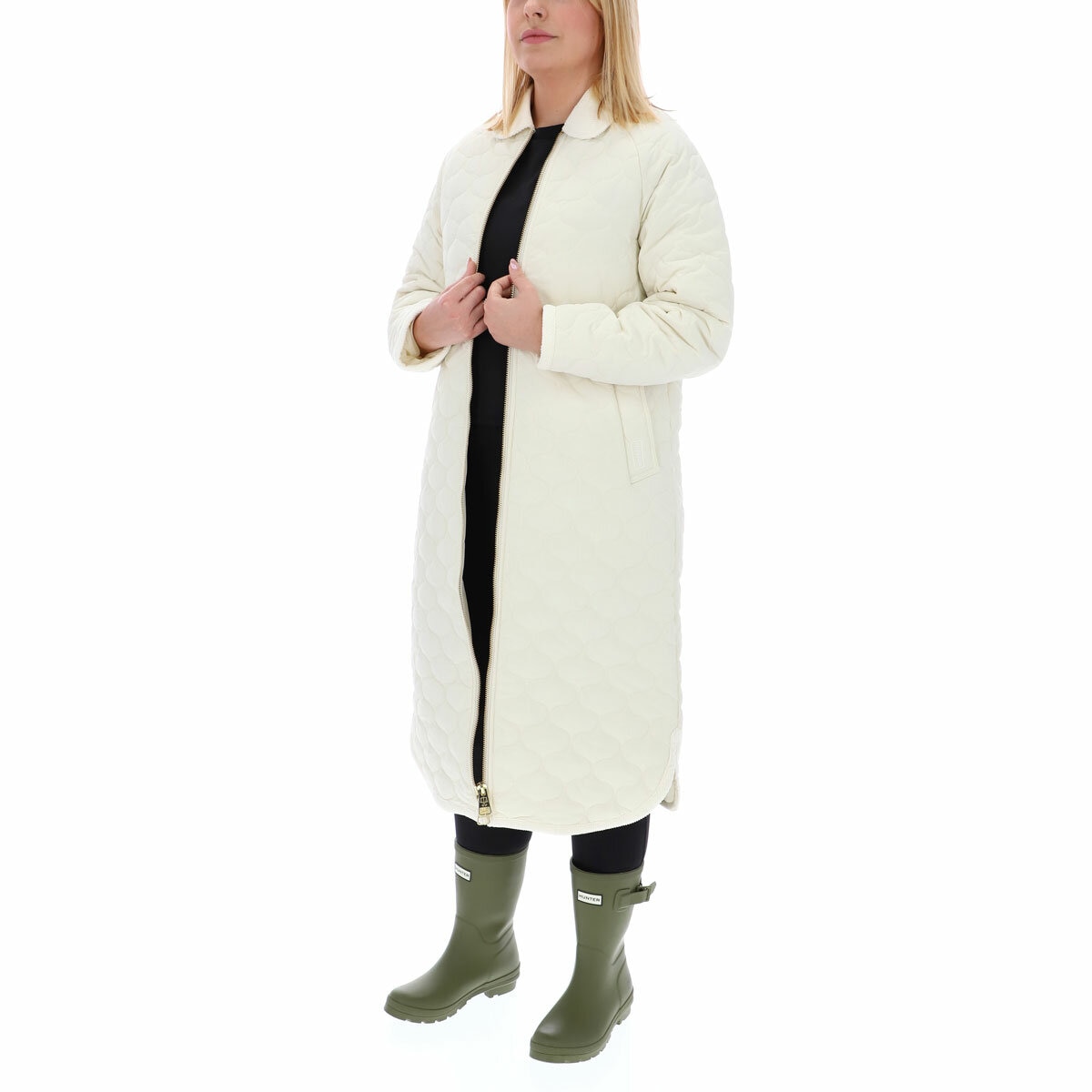 Hunter Women's Quilted Coat in White