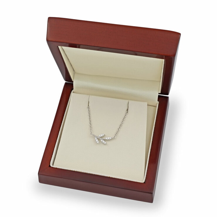 0.05ctw Round Brilliant Cut Diamond Pendant, 18ct White Gold
