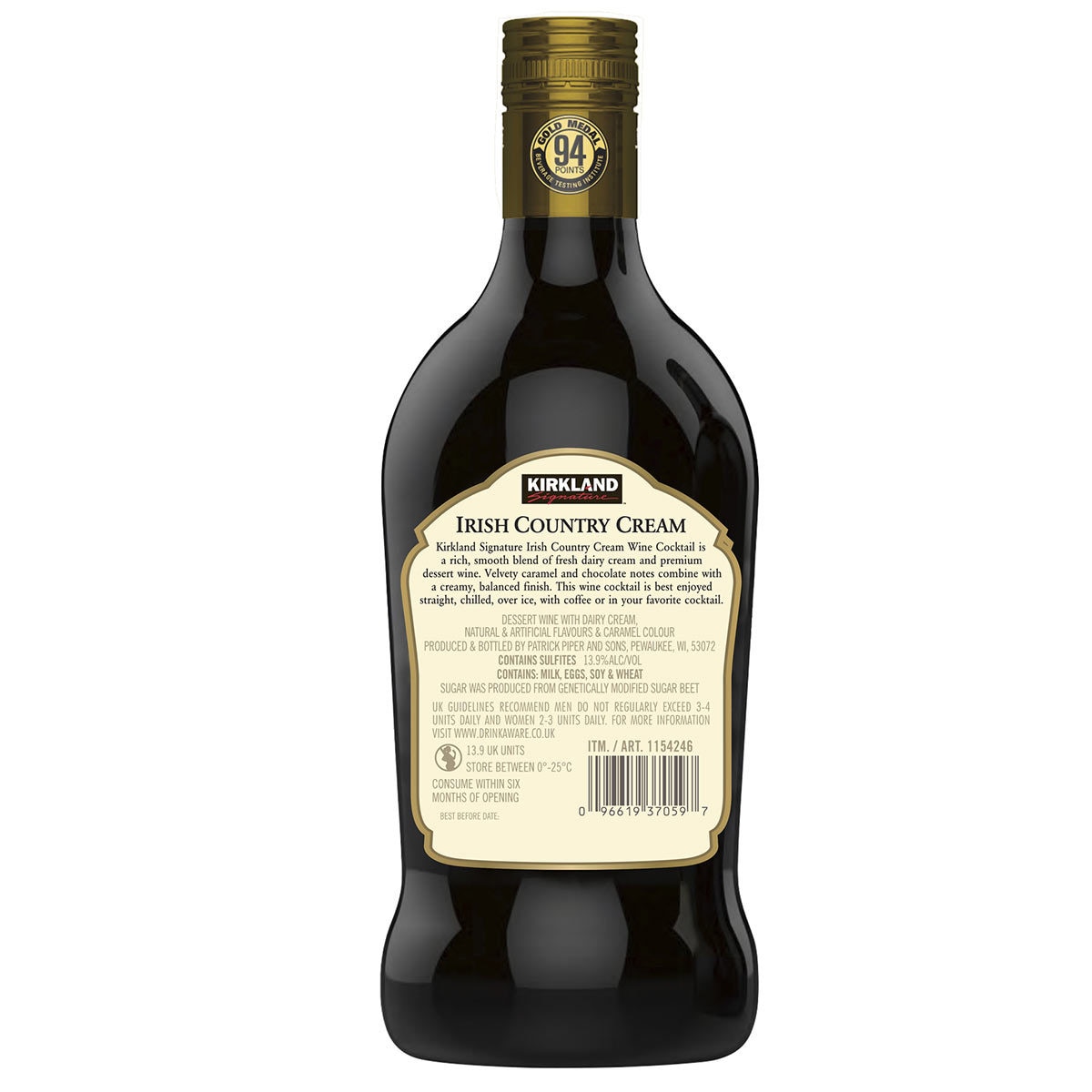 Kirkland Signature Irish Country Cream Liqueur, 1.5L Costco UK