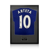 Mikel Arteta Signed Framed Everton Football Shirt Only in 2 Options: White or Black Mount Mikel Arteta Signed Framed Everton Football Shirt Only in 2 Options: White or Black Mount