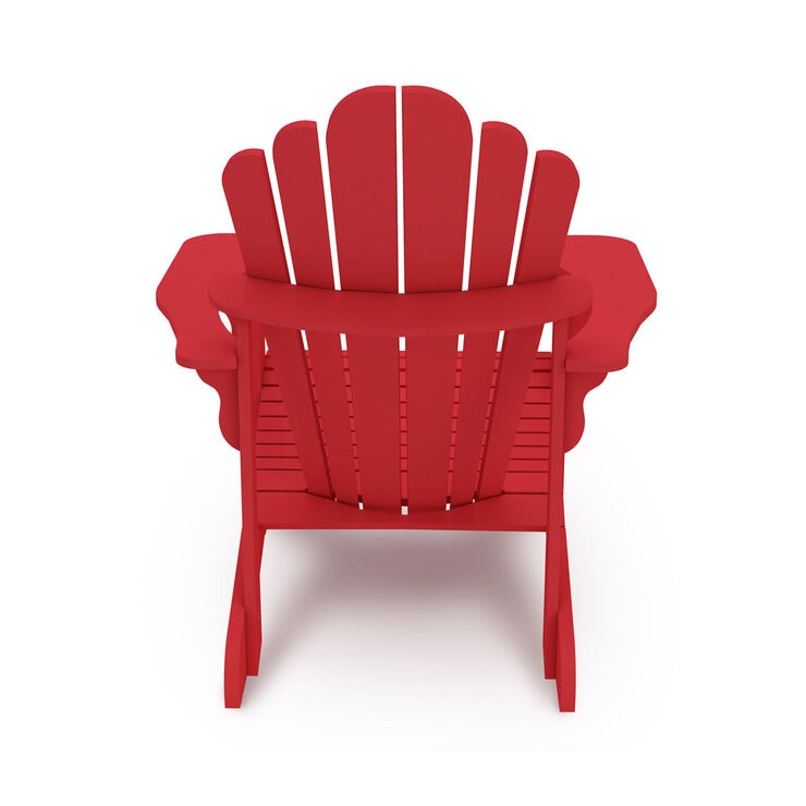 Leisure Line Adirondack Faux Wood Garden Chair in Red